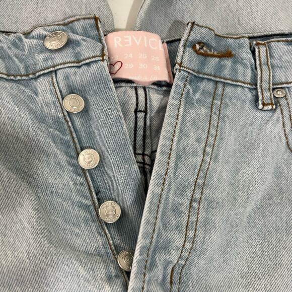 Revice Ex Boyfriend Light Wash High Waist Distressed Straight Leg Jeans Size 28 - Picture 5 of 10
